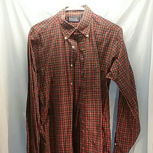 Men's Lands End long sleeve plaid shirt
